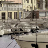 20" Picturesque Tuscan Harbour Giclee Wrap Canvas Wall Art