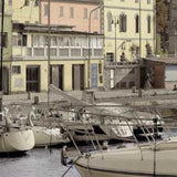 25" Picturesque Tuscan Harbour Giclee Wrap Canvas Wall Art