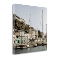 20" Picturesque Tuscan Village on a Harbour Giclee Wrap Canvas Wall Art