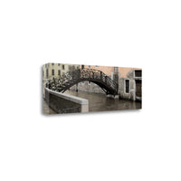 34" Opaque Venice and Rustic Traditional Bridge Giclee Wrap Canvas Wall Art