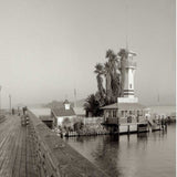 Black and White Beach Pier 2 Giclee Wrap Canvas Wall Art