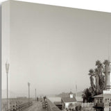 Black and White Beach Pier 2 Giclee Wrap Canvas Wall Art