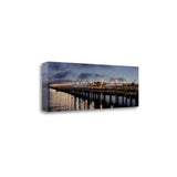 47" Rectangle Panoramic View City Pier Gallery Wrap Canvas Wall Art