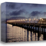 47" Rectangle Panoramic View City Pier Gallery Wrap Canvas Wall Art