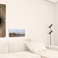 34" Modern Panoramic View City  Pier Gallery Wrap Canvas Wall Art