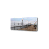 34" Modern Panoramic View City  Pier Gallery Wrap Canvas Wall Art