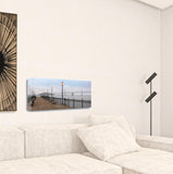 39" Modern Panoramic View City  Pier Gallery Wrap Canvas Wall Art