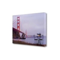 Bistro Café For Two Golden Gate Bridge 1 Giclee Wrap Canvas Wall Art