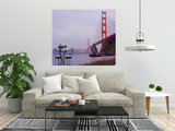 Bistro Café For Two Golden Gate Bridge 1 Giclee Wrap Canvas Wall Art