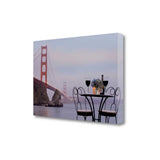 Up Close Bistro Café Golden Gate Bridge 1 Giclee Wrap Canvas Wall Art