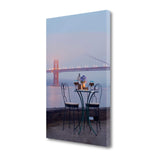 Foggy Night Bistro Café Golden Gate Bridge 1 Giclee Wrap Canvas Wall Art