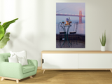 Foggy Night Bistro Café Golden Gate Bridge 1 Giclee Wrap Canvas Wall Art