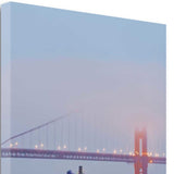 Foggy Night Bistro Café Golden Gate Bridge 1 Giclee Wrap Canvas Wall Art