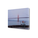 Wine Time For Two Golden Gate Bridge 1 Giclee Wrap Canvas Wall Art