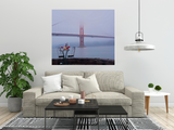 Wine Time For Two Golden Gate Bridge 1 Giclee Wrap Canvas Wall Art