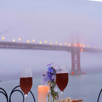 Up Close Wine Time Golden Gate Bridge 1 Giclee Wrap Canvas Wall Art