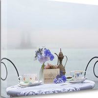 Up Close Tea Party For Two 1 Giclee Wrap Canvas Wall Art