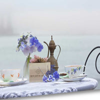 Up Close Tea Party For Two 1 Giclee Wrap Canvas Wall Art