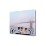 Up Close Overcast Bistro Café Golden Gate Bridge 1 Giclee Wrap Canvas Wall Art