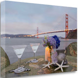 Beach Style Brunch For Two Golden Gate Bridge 1 Giclee Wrap Canvas Wall Art