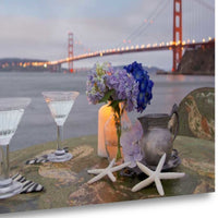 Beach Style Brunch For Two Golden Gate Bridge 1 Giclee Wrap Canvas Wall Art