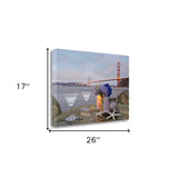 Beach Style Brunch For Two Golden Gate Bridge 1 Giclee Wrap Canvas Wall Art