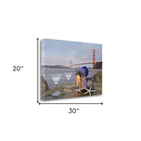 Beach Style Brunch For Two Golden Gate Bridge 1 Giclee Wrap Canvas Wall Art