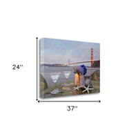 Beach Style Brunch For Two Golden Gate Bridge 1 Giclee Wrap Canvas Wall Art