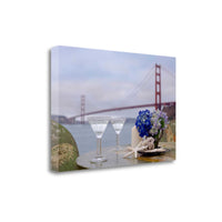 Up Close Beach Style Brunch For Two Golden Gate Bridge 1 Giclee Wrap Canvas Wall Art