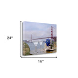 Up Close Beach Style Brunch For Two Golden Gate Bridge 1 Giclee Wrap Canvas Wall Art