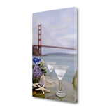 Beach Date For Two Golden Gate Bridge 1 Giclee Wrap Canvas Wall Art