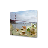 Japanese Tea Golden Gate Bridge 1 Giclee Wrap Canvas Wall Art