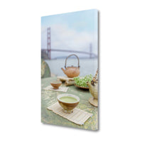 Tea Set For Two Golden Gate Bridge 1 Giclee Wrap Canvas Wall Art