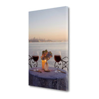 Sunset Date 1 For Two City Giclee Wrap Canvas Wall Art