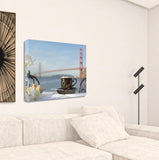 Café Mug Golden Gate Bridge 1 Giclee Wrap Canvas Wall Art