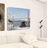 Café Mug Golden Gate Bridge 1 Giclee Wrap Canvas Wall Art