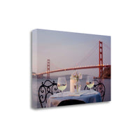 Romantic Wine Night For Two Golden Gate Bridge 1 Giclee Wrap Canvas Wall Art