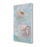 5" Speckled Snail Shell and Colorful Seaglass Giclee Wrap Canvas Wall Art