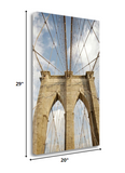 20" Contemporary Photograph of Brooklyn Bridge Gallery Wrap Canvas Wall Art