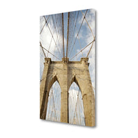 20" Contemporary Photograph of Brooklyn Bridge Gallery Wrap Canvas Wall Art