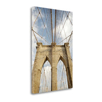 20" Contemporary Photograph of Brooklyn Bridge Gallery Wrap Canvas Wall Art