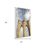 20" Contemporary Photograph of Brooklyn Bridge Gallery Wrap Canvas Wall Art