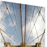 20" Contemporary Photograph of Brooklyn Bridge Gallery Wrap Canvas Wall Art