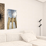 20" Contemporary Photograph of Brooklyn Bridge Gallery Wrap Canvas Wall Art