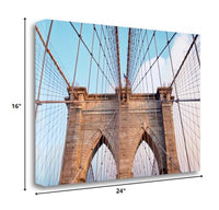 24" Architectural Brooklyn Bridge Gallery Wrap Canvas Wall Art