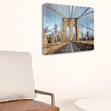 28" Sleek Architectural Brooklyn Bridge Gallery Wrap Canvas Wall Art