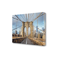 28" Sleek Architectural Brooklyn Bridge Gallery Wrap Canvas Wall Art