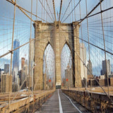 28" Sleek Architectural Brooklyn Bridge Gallery Wrap Canvas Wall Art