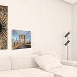 28" Sleek Architectural Brooklyn Bridge Gallery Wrap Canvas Wall Art