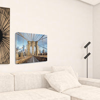 28" Sleek Architectural Brooklyn Bridge Gallery Wrap Canvas Wall Art